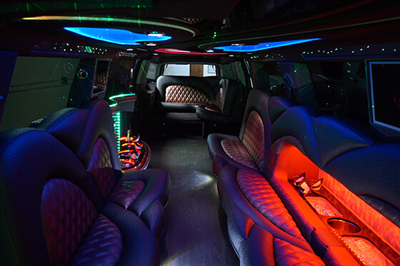 strobe lights in limo