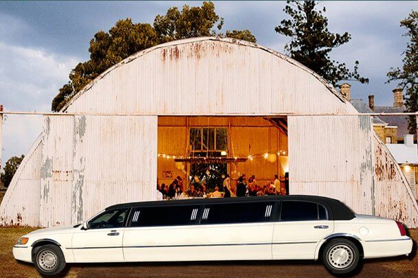 stretch limo service for a wedding party